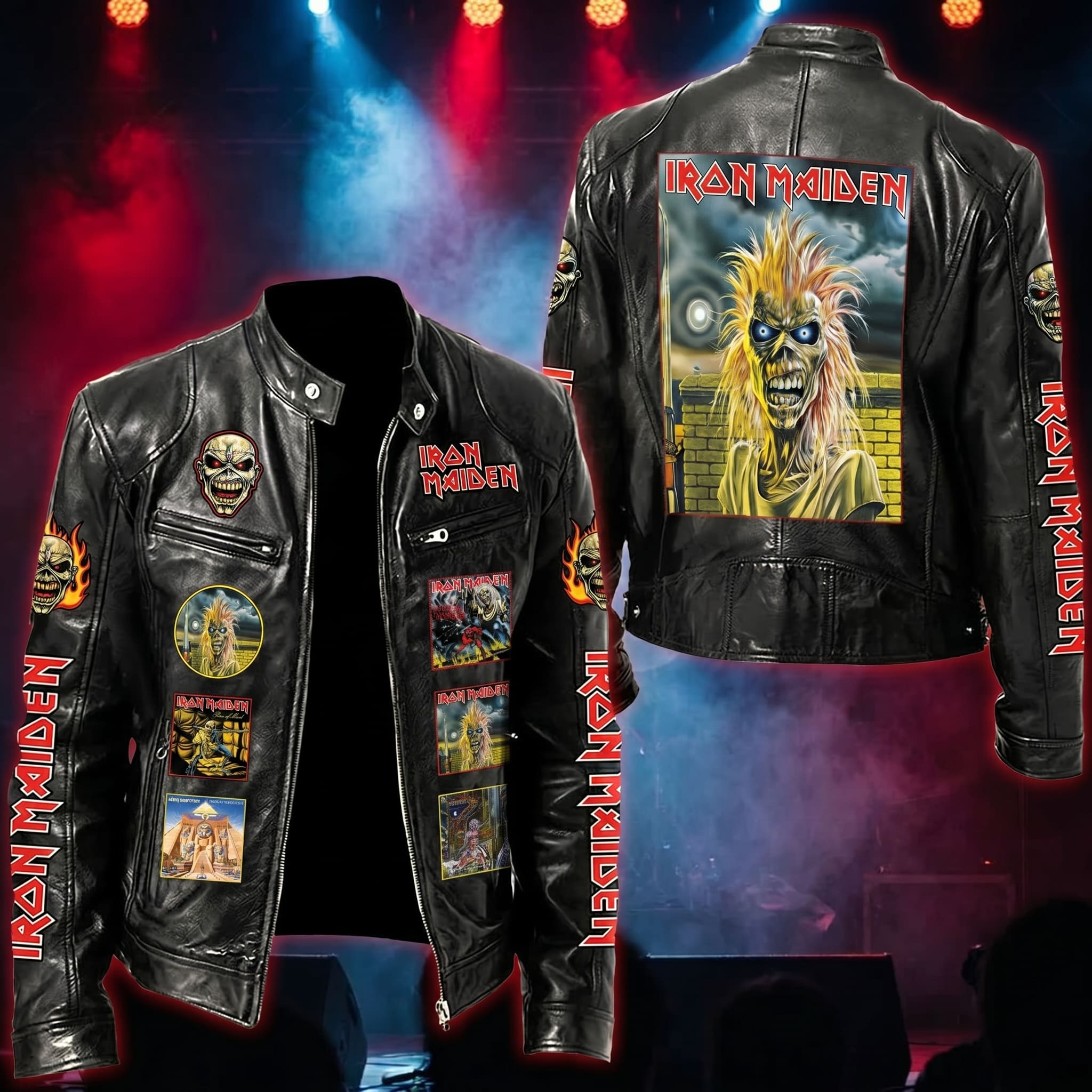 Iron Maiden Motorcycle Leather Jacket -THK129806