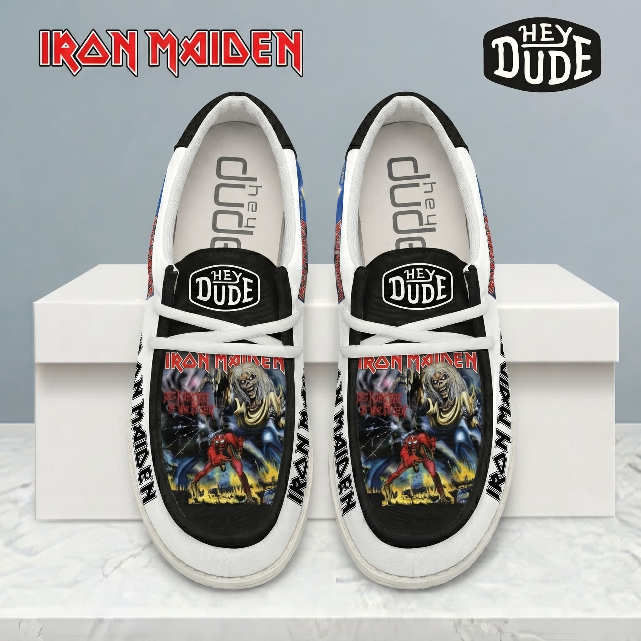 Iron Maiden Hey Dude Shoes-THK128576 - Image 2