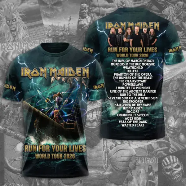 Iron Maiden 2026 World Tour 3D Apparel-THK128711