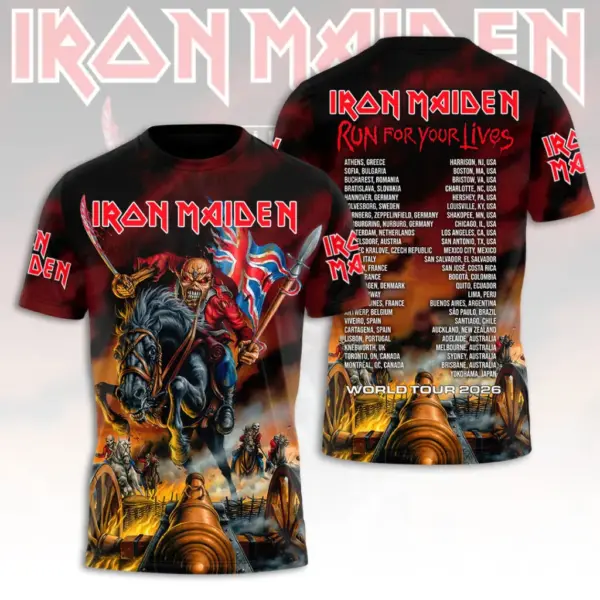 Iron Maiden 2026 World Tour 3D Apparel -THK128695
