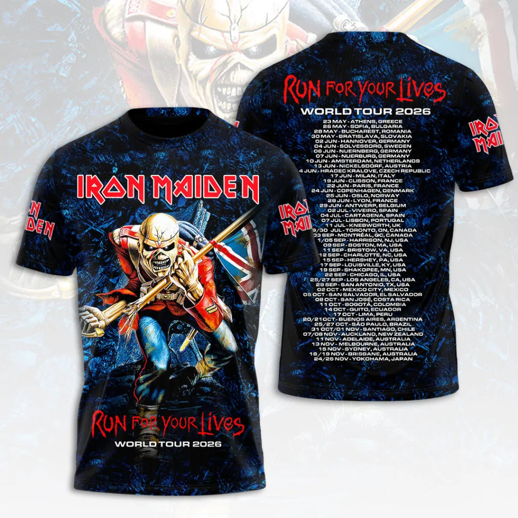 Iron Maiden Tour 2026 3D Apparel - THK129968