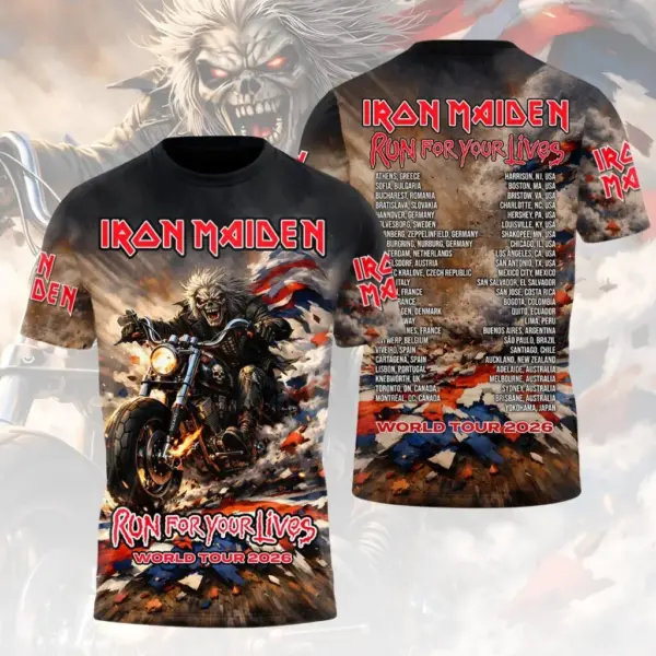 Iron Maiden 2026 World Tour 3D Apparel -THK128694