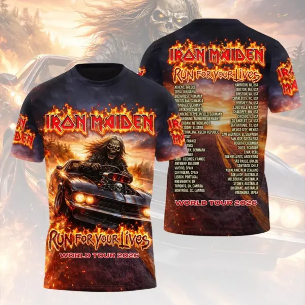 Iron Maiden 2026 World Tour 3D Apparel