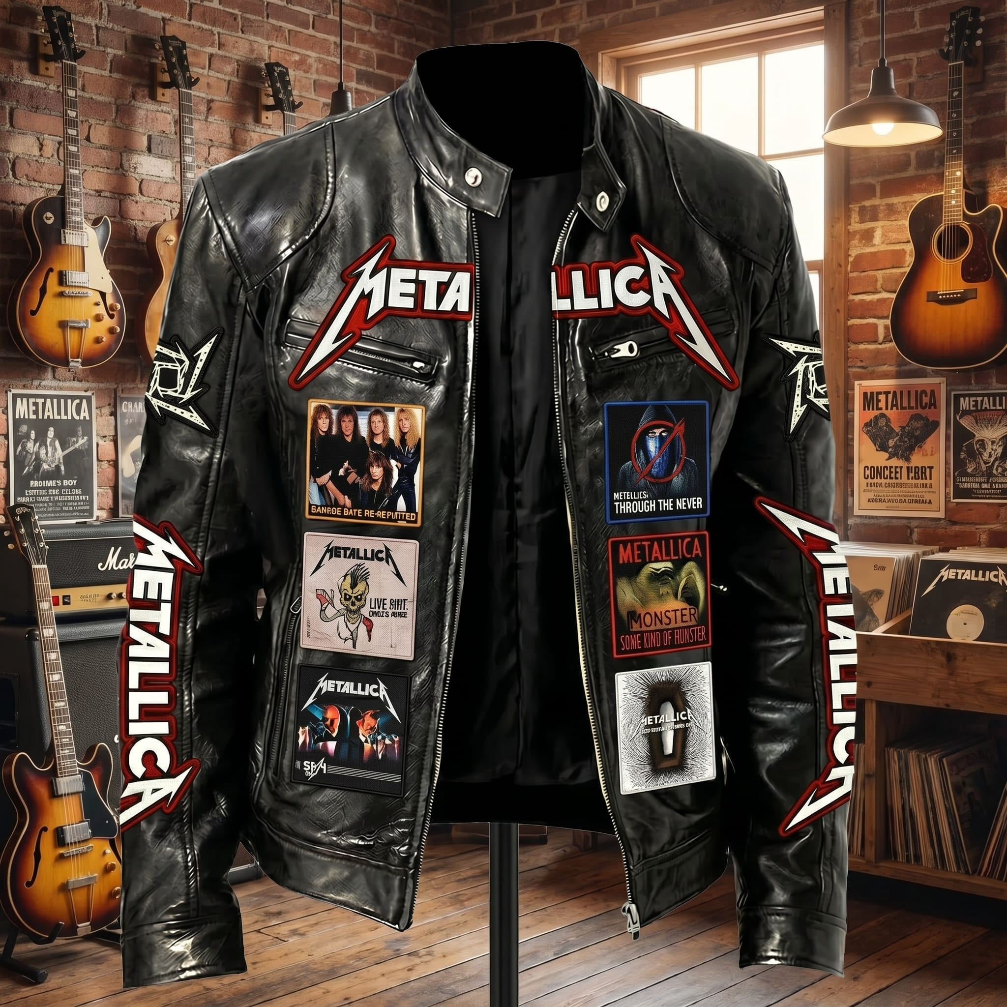 Metallica Motorcycle Leather Jacket-THK129943