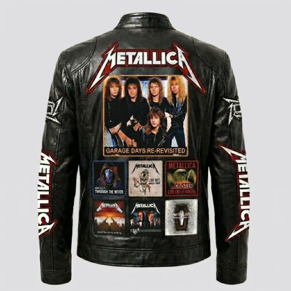 Alternative view of Metallica Motorcycle Leather Jacket-THK129943