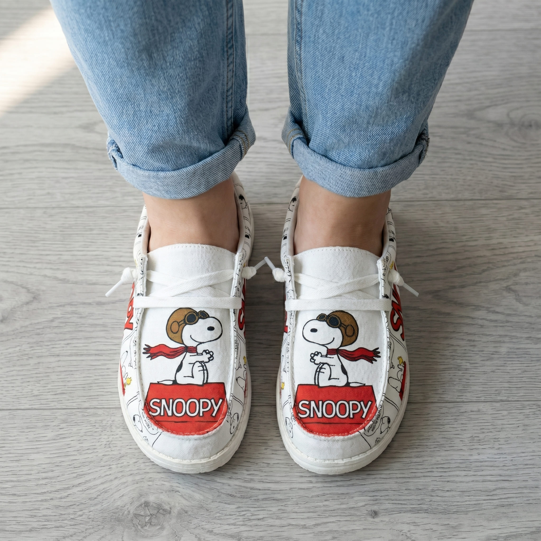 Snoopy Hey Dude Shoes-THK128583 - Image 3