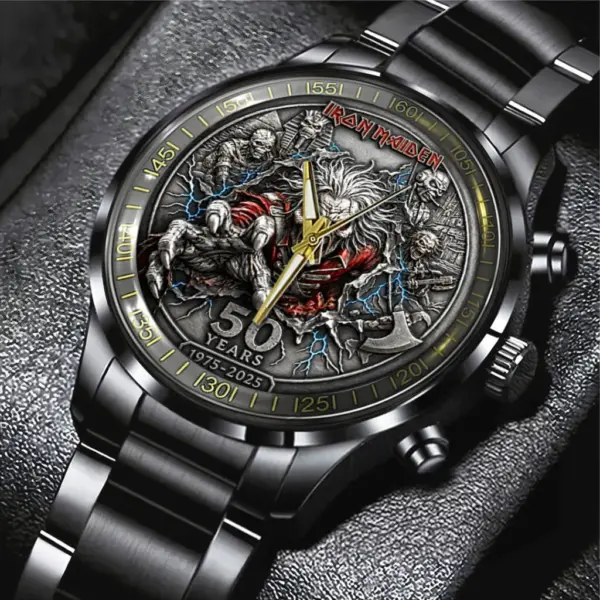 Alternative view of Iron Maiden 50th Anniversary Black Stainless Steel Watch