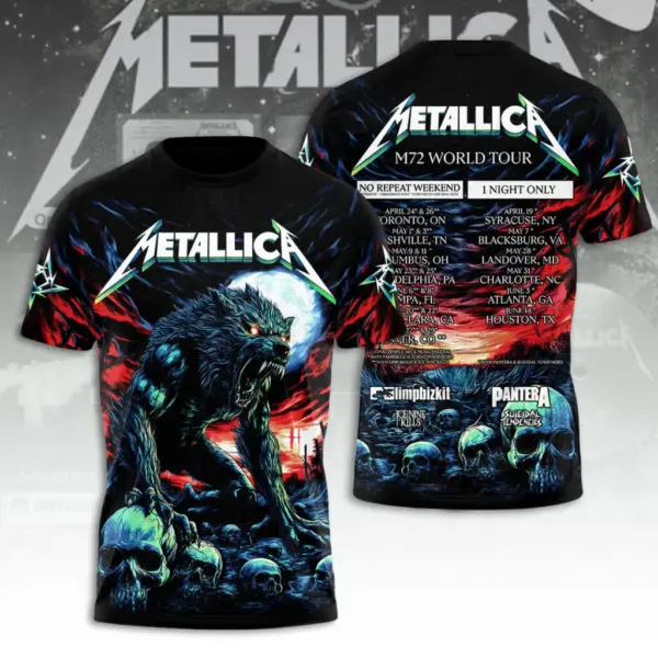 Metallica Tour 2026 3D Apparel - THK129885