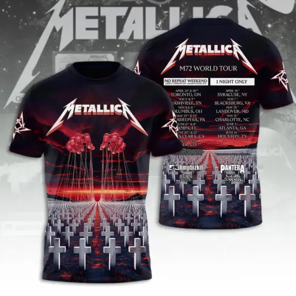 Metallica Tour 2026 3D Apparel - THK129881