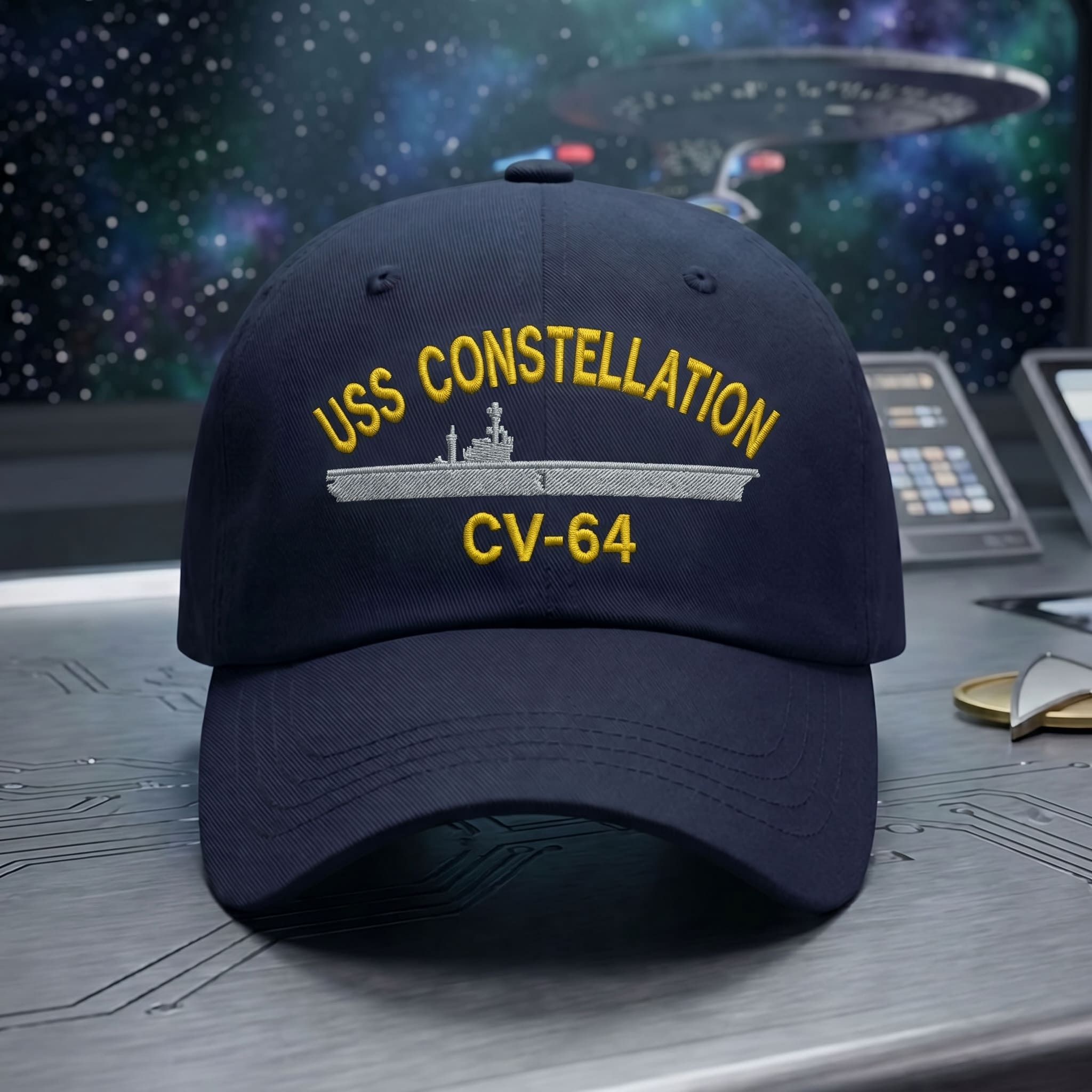 Premium USS Constellation CV-64 Embroidery Cap - THK129776 - Image 3