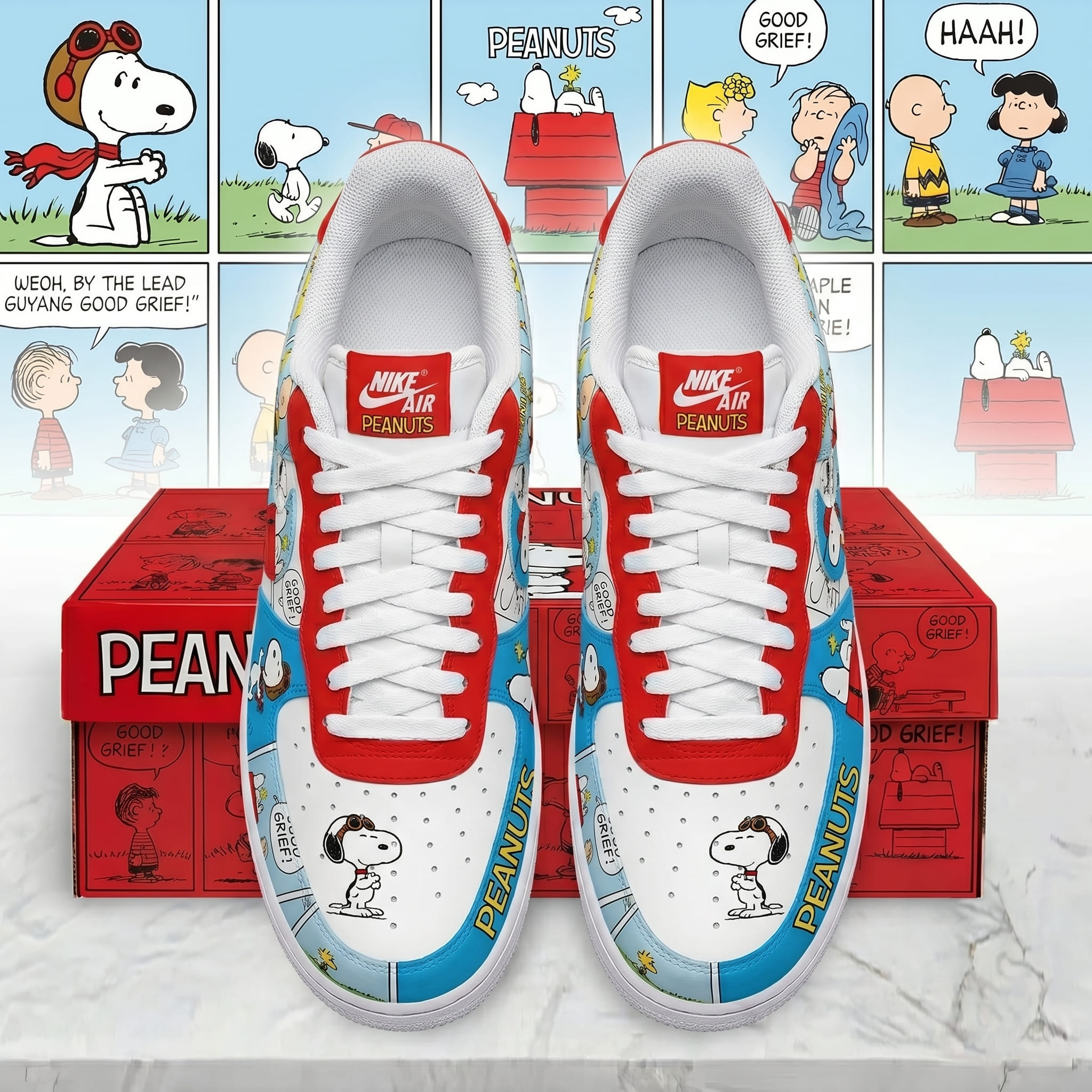 Snoopy Air Low-Top Sneakers Shoes - Image 2