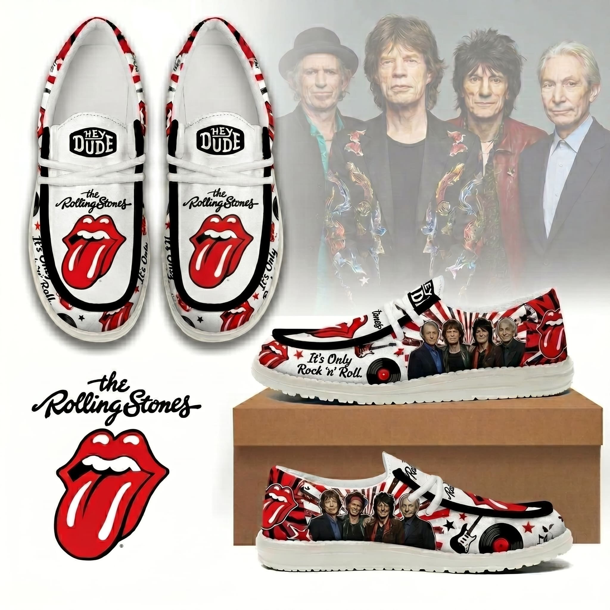 The Rolling Stones Hey Dude Shoes