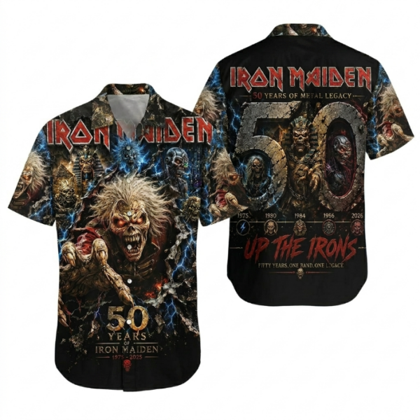 Iron Maiden 50th Anniversary Commemorative Hawaiian Shirt