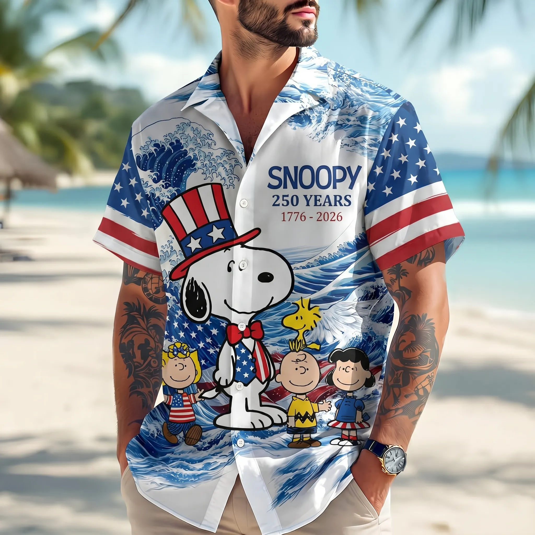 Snoopy 250 Years of America Hawaiian Shirt - THK130753