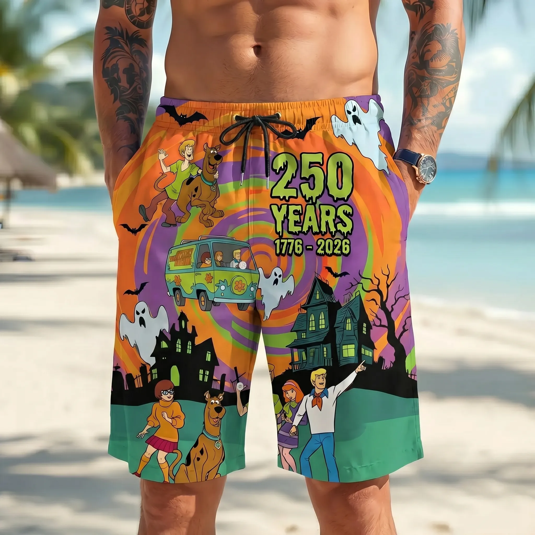 Scooby-Doo 250 Years of America Hawaiian Shirt - THK130744 - Image 2