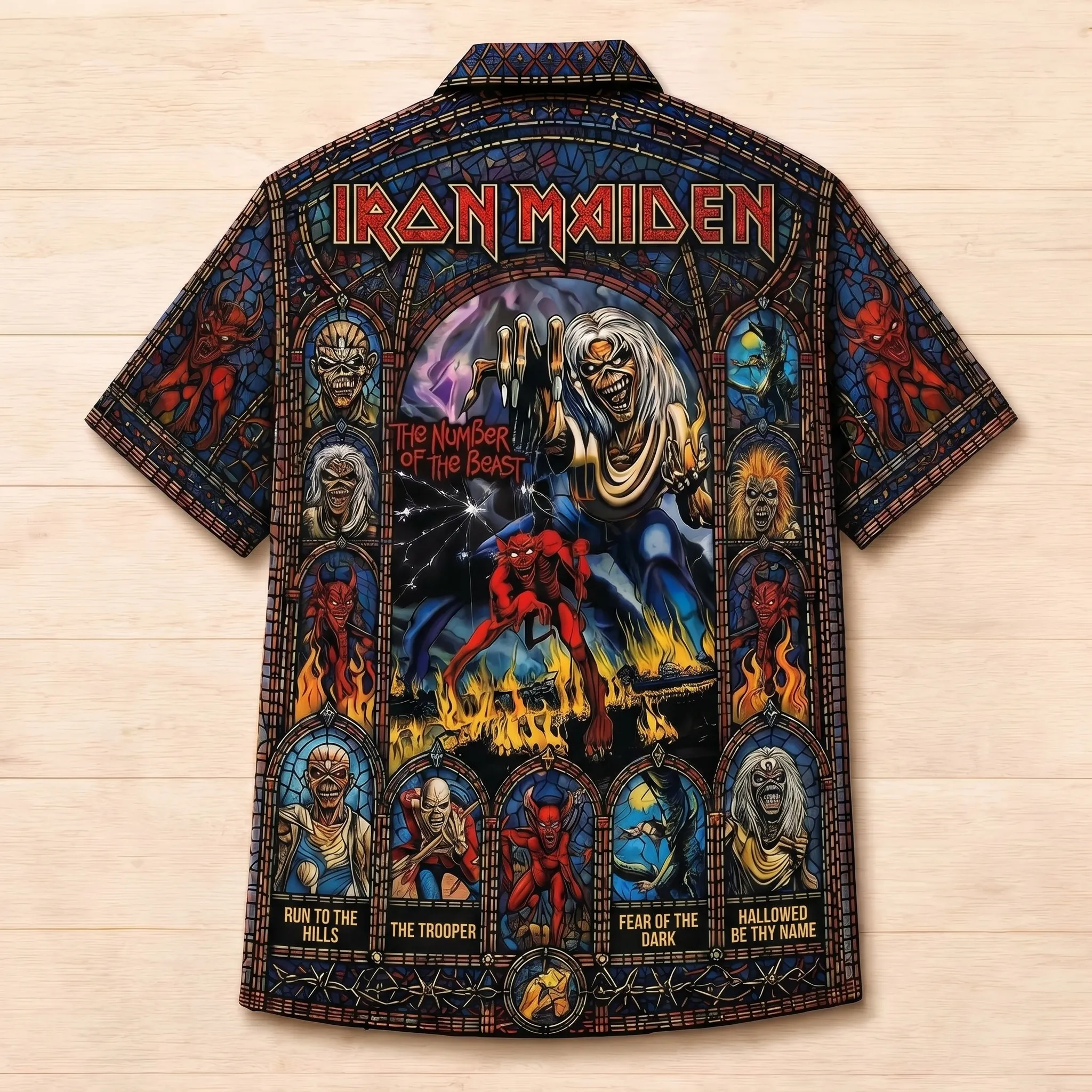 Premium Iron Maiden Vintage Music Hawaiian Shirt - THK131660 - Image 3