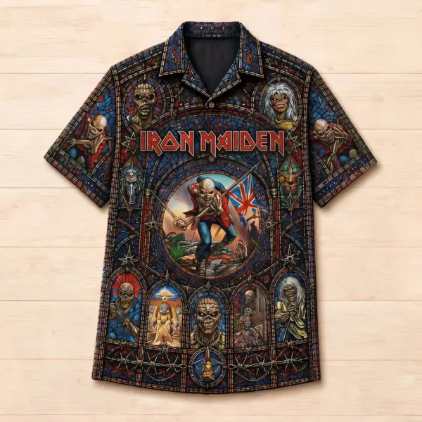 Alternative view of Premium Iron Maiden Vintage Music Hawaiian Shirt - THK131660