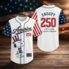 Personalized Snoopy 250 Years of America Baseball Jersey - THK131563