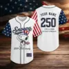 Personalized Snoopy 250 Years of America Baseball Jersey - THK131571