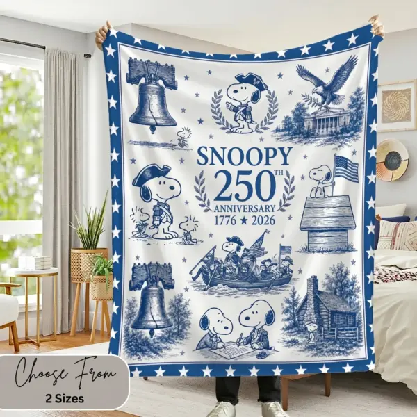 Snoopy 250 Years of America Quilt Blanket-THK131550