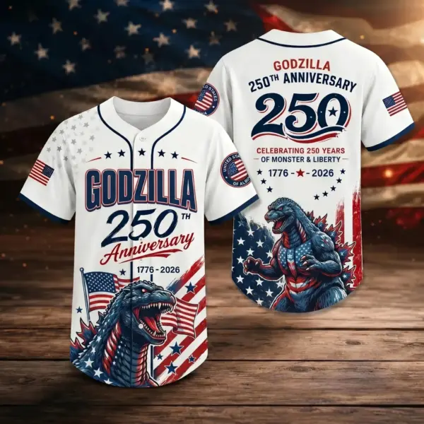 Godzilla 250 Years of America Baseball Jersey-THK131118