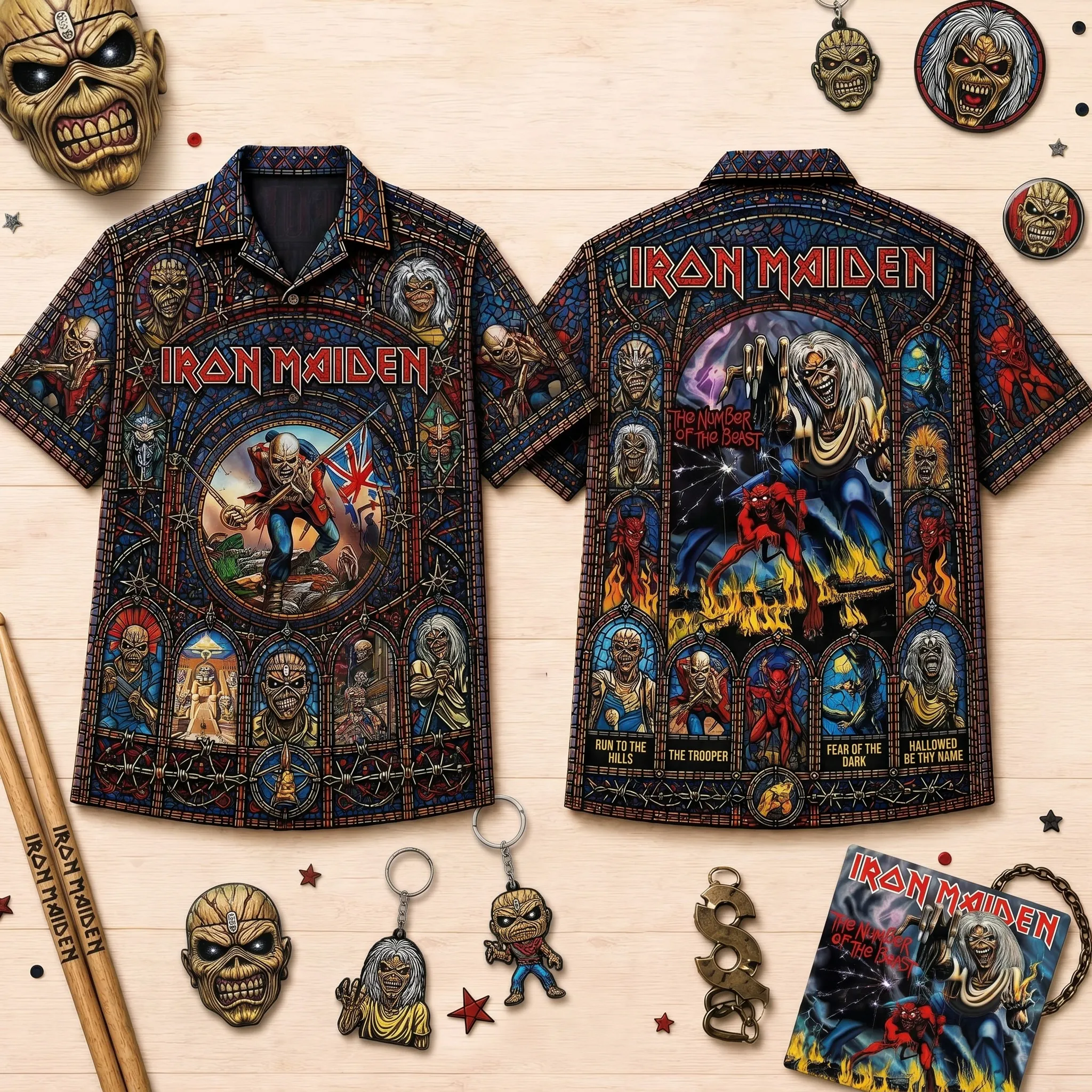 Premium Iron Maiden Vintage Music Hawaiian Shirt - THK131660