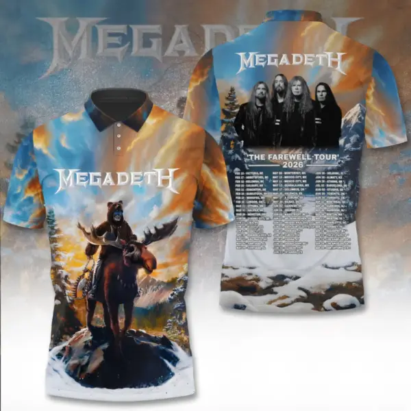 Alternative view of Megadeth Farewell Tour 2026 3D Apparel - THK130382
