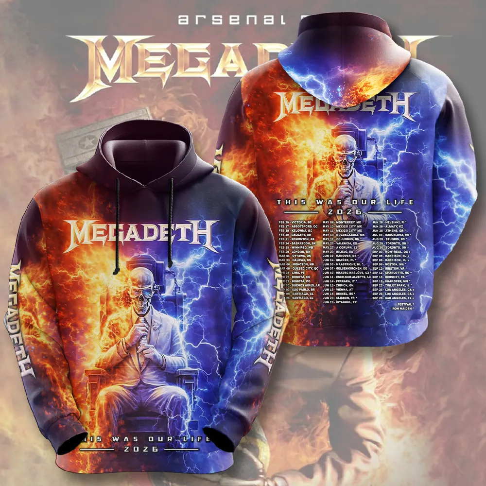 Megadeth This Was Our Life Tour 2026 3D Apparel - THK130381 - Image 2