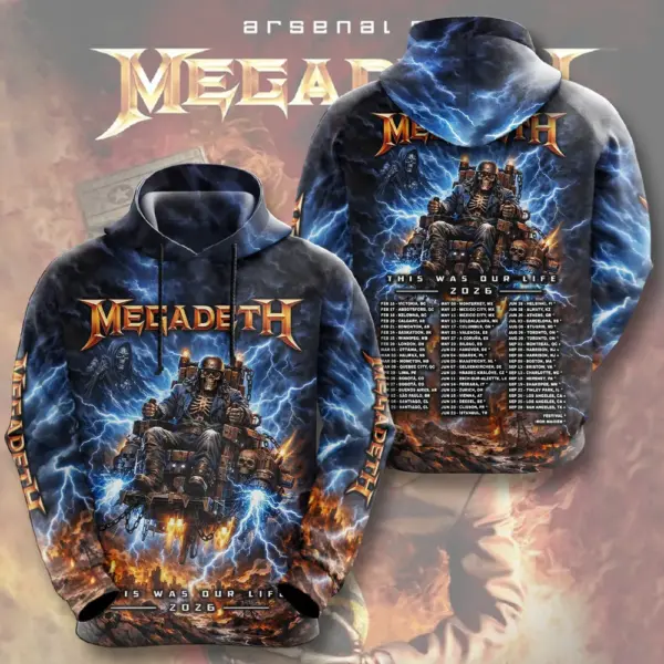 Alternative view of Megadeth This Was Our Life Tour 2026 3D Apparel - THK130380