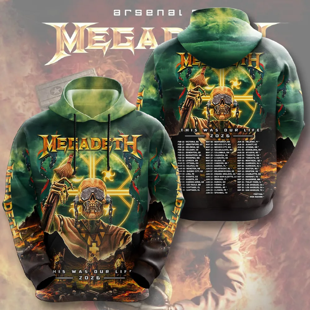 Megadeth This Was Our Life Tour 2026 3D Apparel - THK130375 - Image 2