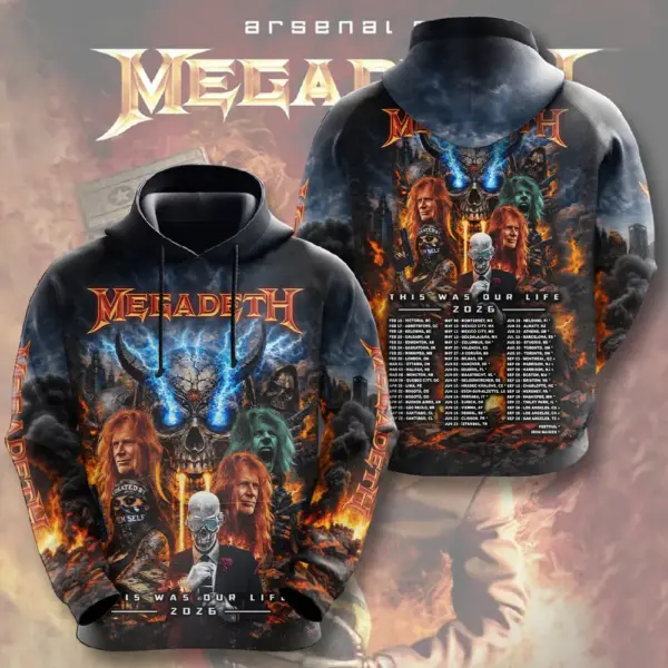 Alternative view of Megadeth This Was Our Life Tour 2026 3D Apparel - THK130344