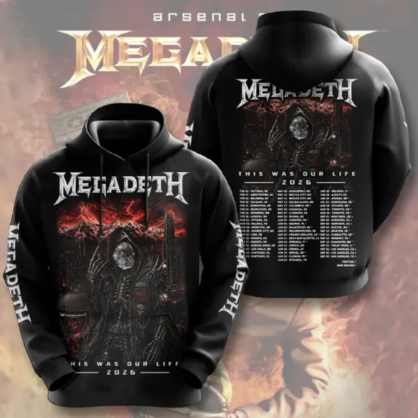 Alternative view of Megadeth Tour 2026 3D Apparel - THK130385