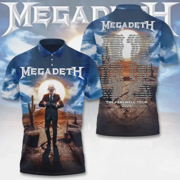 Alternative view of Megadeth Farewell Tour 2026 3D Apparel - THK130383