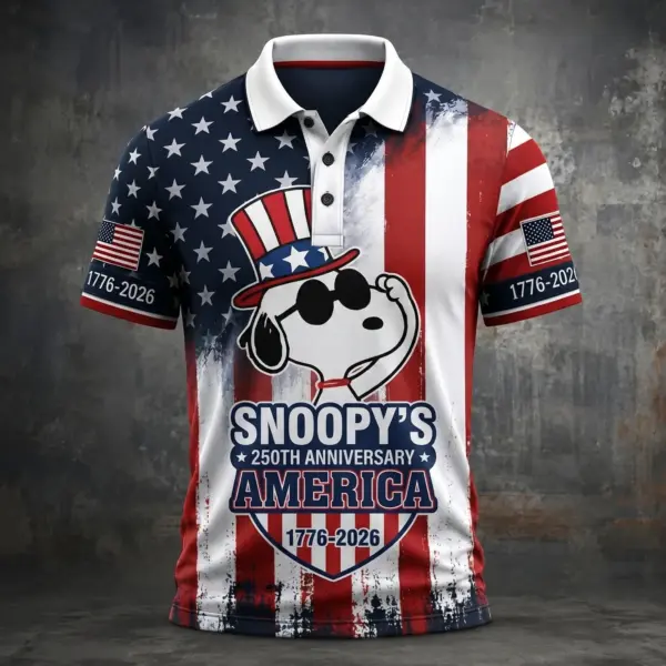 Snoopy 250 Years of America Polo Shirt -THK131534