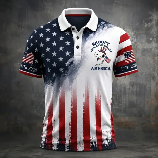 Snoopy 250 Years of America Polo Shirt