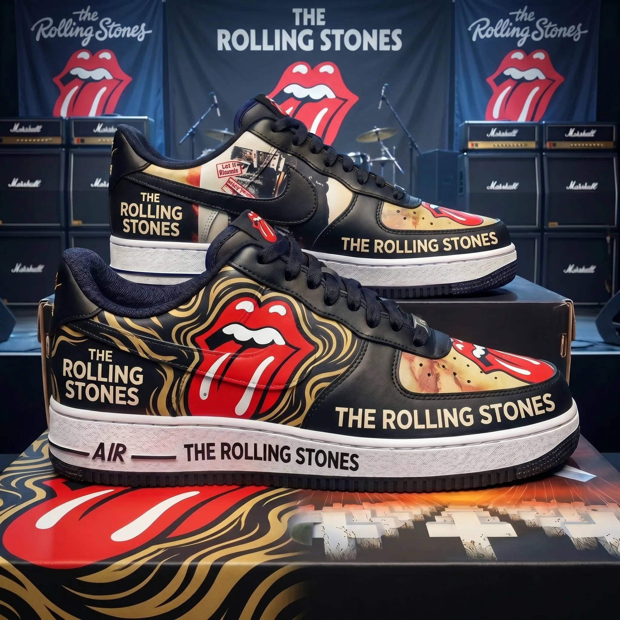 The Rolling Stones Low-Top Sneakers Shoes -THK130539