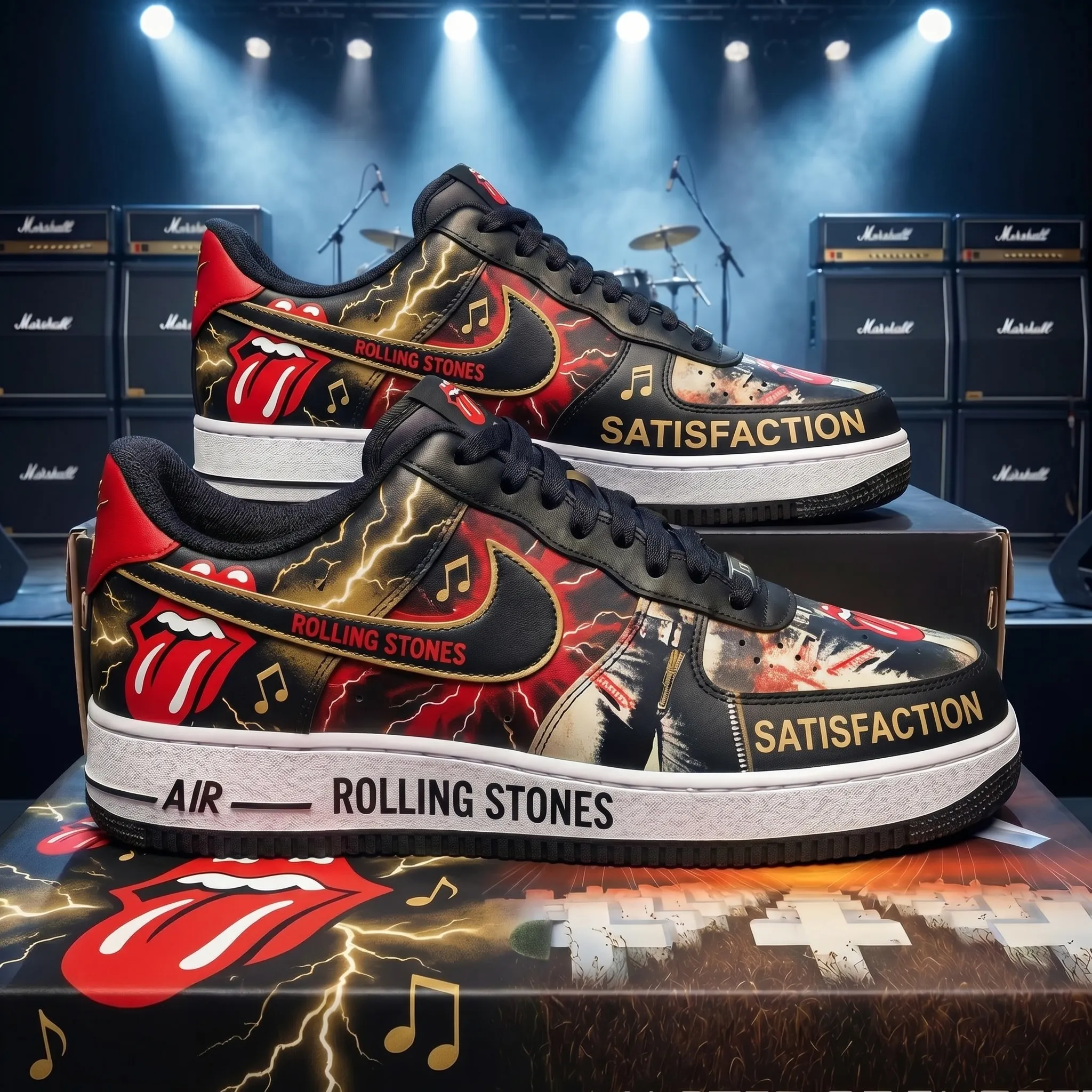 The Rolling Stones Low-Top Sneakers Shoes -THK130540