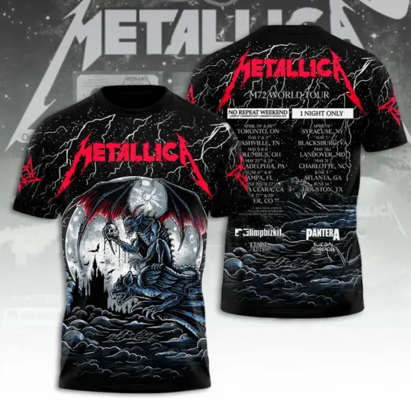 Metallica Tour 2026 3D Apparel - THK130316