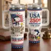 Personalized Snoopy 250 Years of America 40oz Stanley Tumbler