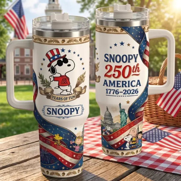Alternative view of Snoopy 250 Years of America 40oz Stanley Tumbler -THK132052