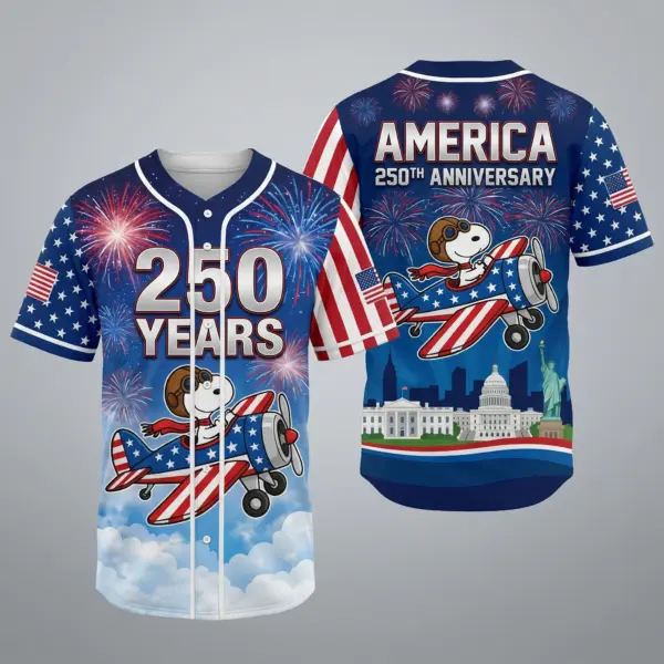 Snoopy 250 Years of America Baseball Jersey - THK131562