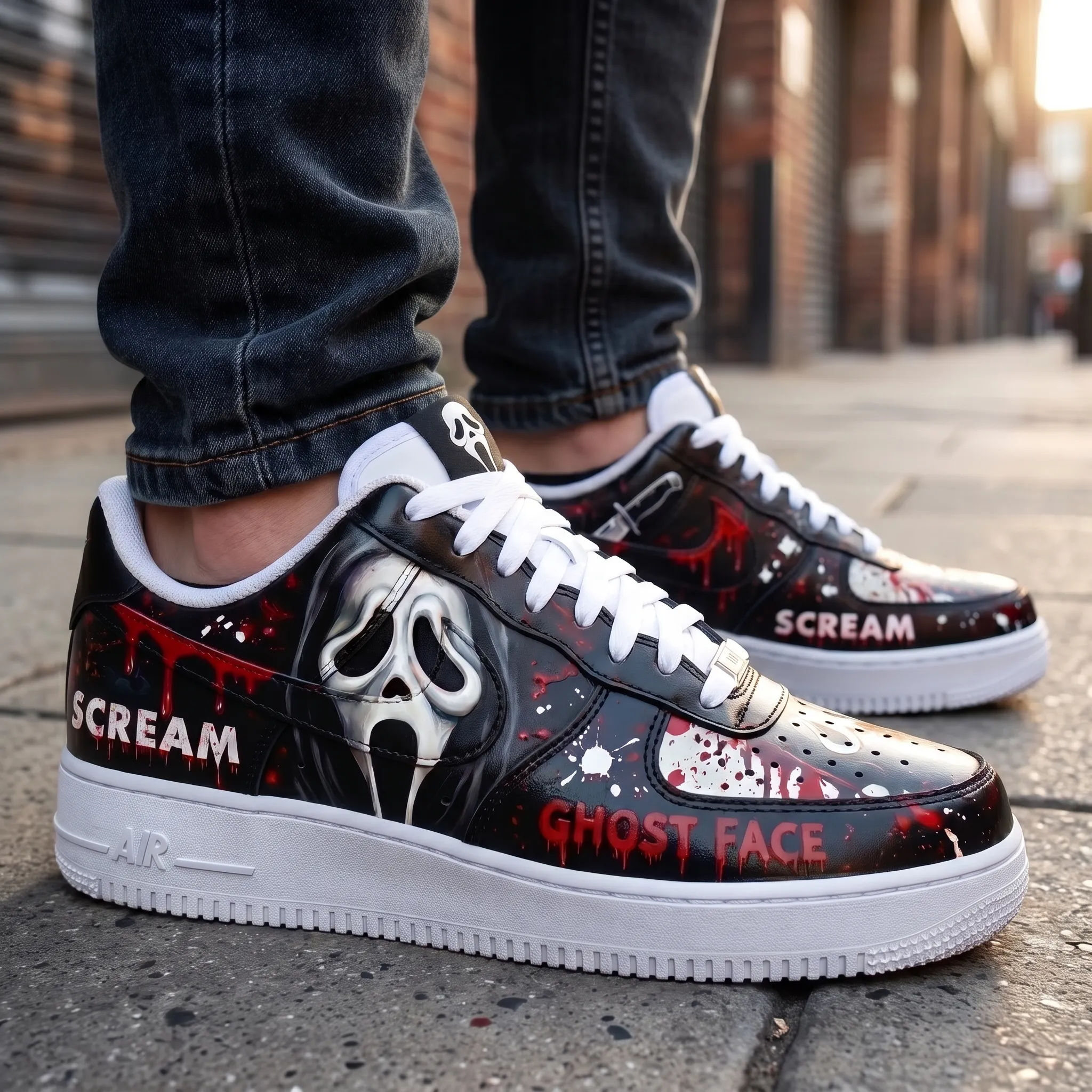 Ghostface Air Low-Top Sneakers Shoes-THK132308 - Image 4