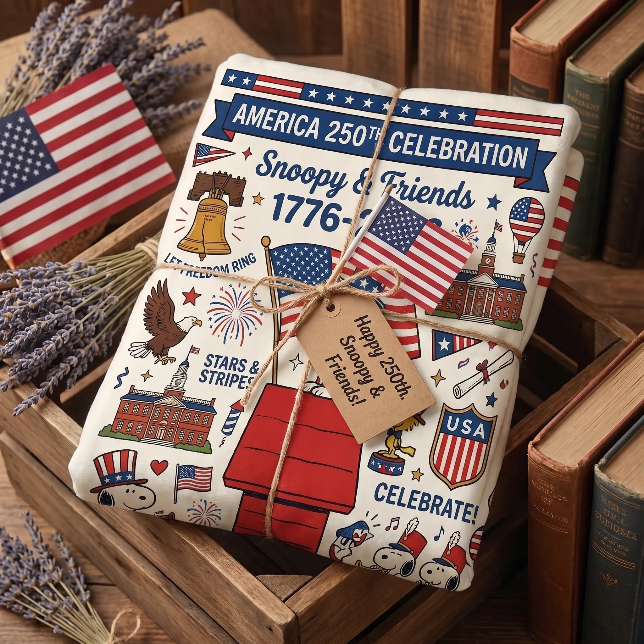 Snoopy 250 Years of America Quilt Blanket -THK132324 - Image 3
