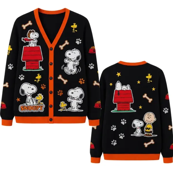 Retro Snoopy & Friends 3D Ugly Cardigan