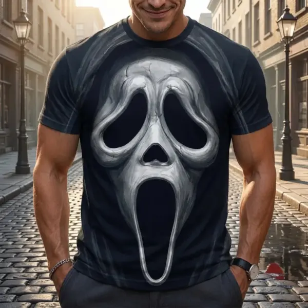 Ghostface Scream Horror Movie 3D Graphic T-Shirt