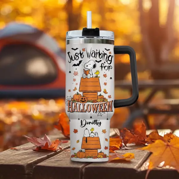 Custom "Waiting For Halloween" Snoopy 40oz Stanley Tumbler-THK133298