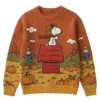 Peanuts Snoopy Flying Ace Pumpkin Patch Fall Ugly Sweater