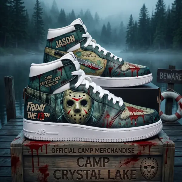 Jason Voorhees Friday The 13th Air Jordan High Top Shoes - Image 4