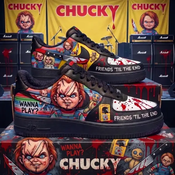 Alternative view of Chucky Friends 'Til The End Halloween Air Low-Top Sneakers Shoes
