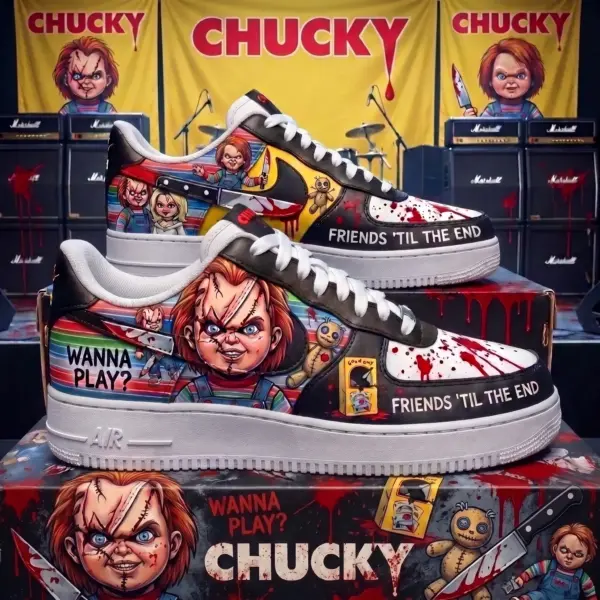 Chucky Friends 'Til The End Halloween Air Low-Top Sneakers Shoes